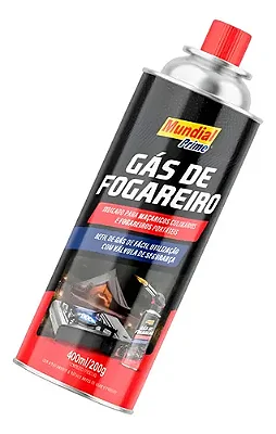 REFIL GÁS DE FOGAREIROS E MAÇARICOS MUNDIAL PRIME 400ml