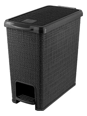 LIXEIRA C/PEDAL 12L NITRON - PRETO