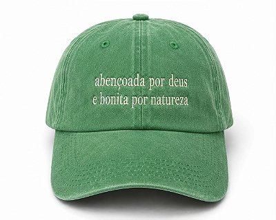 Boné Abençoada por Deus e Bonita por Natureza