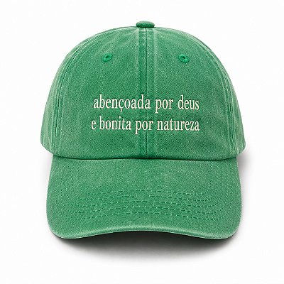 Boné Abençoada por Deus e Bonita por Natureza