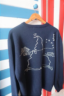 Pullover "Mi Norte Es El Sur" 100% Lã Merino