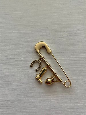 Broche Faca na Bota - Dourado