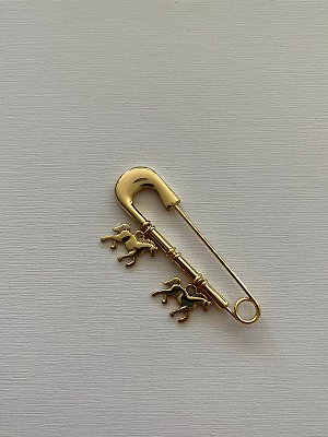 Broche Parelha - Dourado