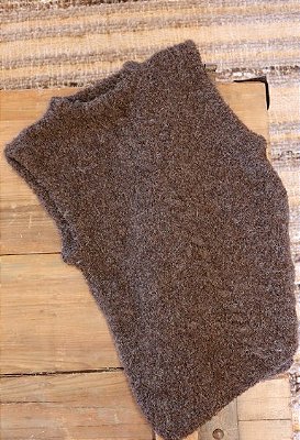 DUPLICADO - COLETE MARROM - 100% LÃ DE ALPACA