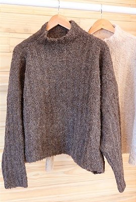 SUÉTER REFÚGIO MARROM- 100% LÃ DE ALPACA