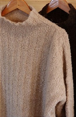SUÉTER REFÚGIO BEGE - 100% LÃ DE ALPACA