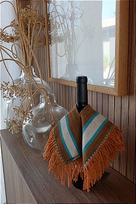 Poncho Artesanal para Vinho | Arandu - Laranja