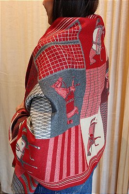 Pashmina Cavalo Vermelha | Arandu