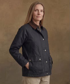 JAQUETA ENCERADA FEMININA ARANDU - COR MARINHO