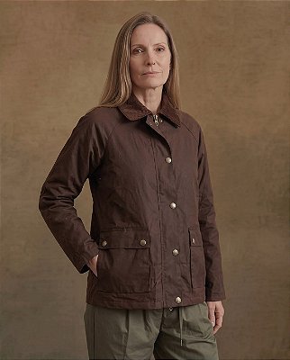 JAQUETA ENCERADA FEMININA ARANDU - COR MARROM
