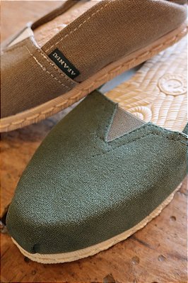 Alpargata Algodão - Cor Verde Militar | Arandu