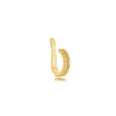 PIERCING FAKE DUPLO ZIRCÔNIA - OURO