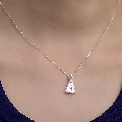 GARGANTILHA APARECIDA ZIRCÔNIA BRANCA