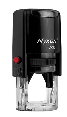 Carimbo redondo Nykon NC30 preto 30mm