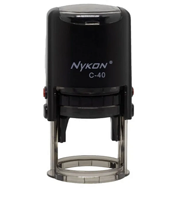 Carimbo redondo Nykon NC40 preto 40mm