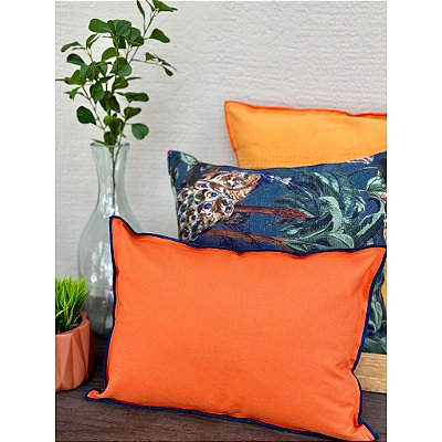 Almofada Los Angeles Laranja e Marinho