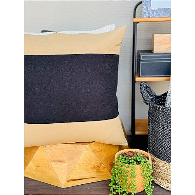 Almofada Lucca Khaki e Preta