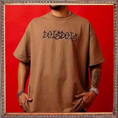 Camiseta DoisDois Oversized "TAG" Khaki