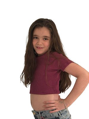 Cropped Canelado Uva