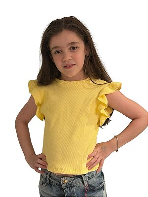Blusa Feminina Infantil Com Babados - Estilo E Conforto Para Meninas