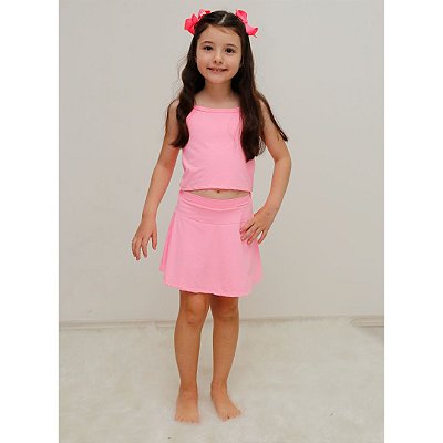 Conjunto Cropped Rosa Bebe