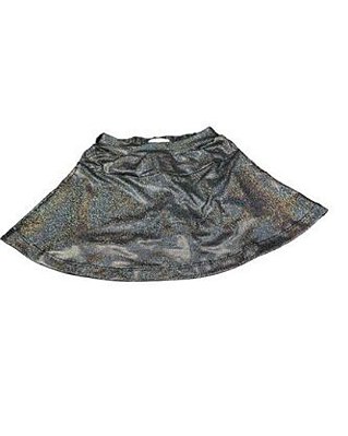 Short Saia Glitter Grafite
