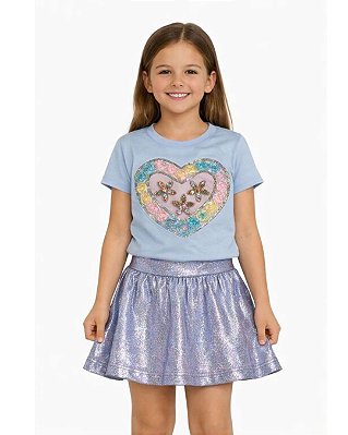 Camiseta Branca Cristal Heart