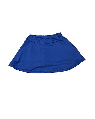 Short Saia Azul Royal Liso