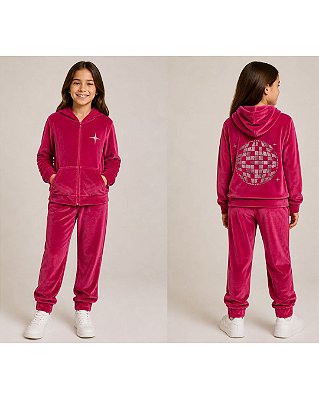 Conjunto Plush Mirror Ball Pink