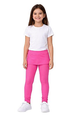 Legging Com Saia Reta Bubble Gum