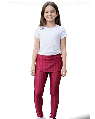 Legging Com Saia Reta Cherry
