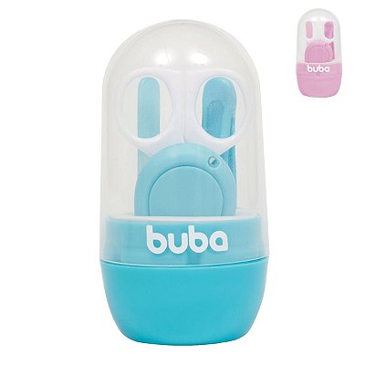 Kit Cuidados Baby C/ Estojo Tesoura Lixa Cortador Pinça Buba