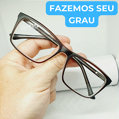 Armação de óculos masculino resistente preto estiloso modelo CV209.