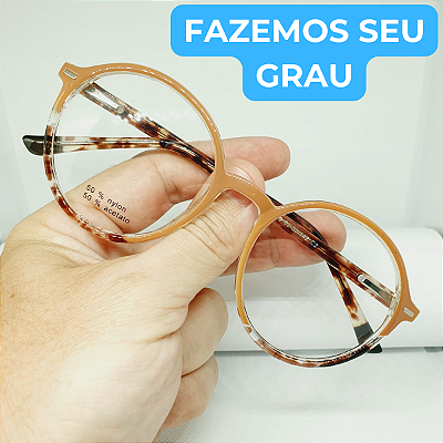 Armação para óculos de grau feminino Onça degrade redondo armação modelo CV1046