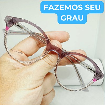 Armação para óculos de grau feminino redondo estilo blogueira armação modelo CV1016