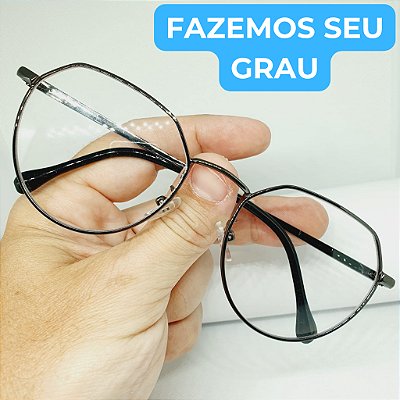 Armação para óculos de grau feminino estilo Gatinho armação modelo Chumbo CV1052
