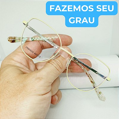 Óculos armação de GRAU feminino Infantil gatinho Metal modelo CV30
