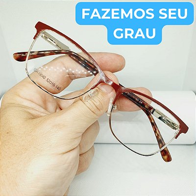 Armação para óculos de grau Feminino Metal Estilosa modelo CV1080