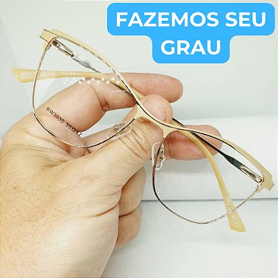 Óculos armação de GRAU feminino gatinho Feminina Metal modelo CV1085