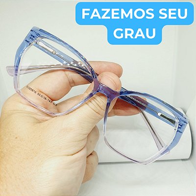 Armação para óculos de GRAU feminino estilo blogueira armação modelo CV1106
