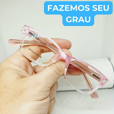 Armação para Óculos infantil para grau feminino rosa CV34