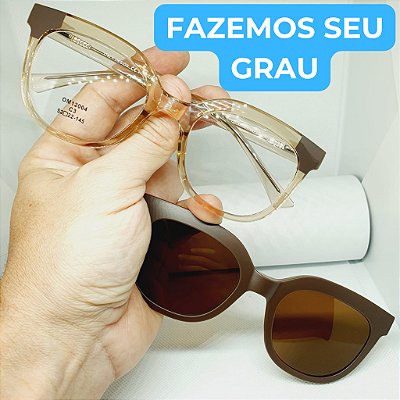 Armação para óculos de grau feminino Clipon modelo CV1124