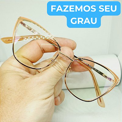 Óculos armação de GRAU feminino gatinho Feminina modelo CV1115