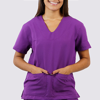 Blusa de Scrub Feminina em Oxford