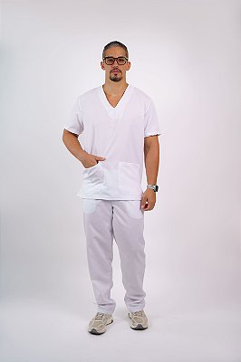 Pijama Masculino Gabardine Branco