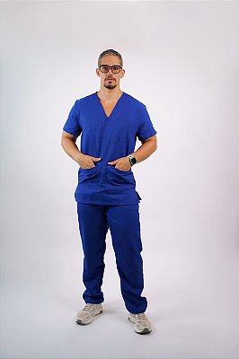 Pijama Masculino Gabardine Azul Royal