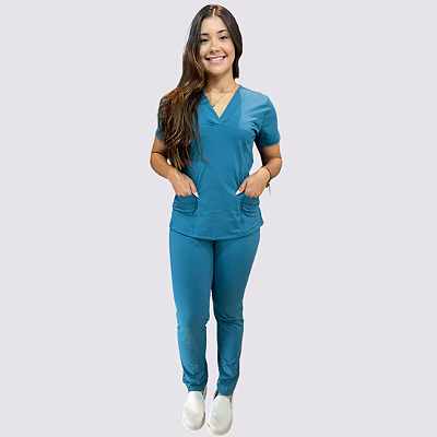 Pijama Viena em Malha cor: verde petroleo