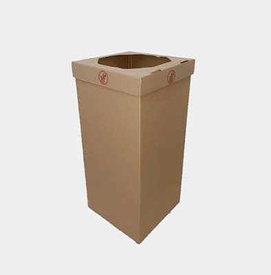 Lixeira de Papelão Ondulado Mod. GG 40x40x87 cm Parda (1 unid)