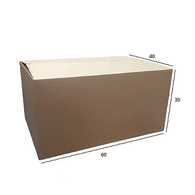 Caixa de Papelão para Transporte e Mudança N.10 60x40x30 cm Parda (1 unid.)