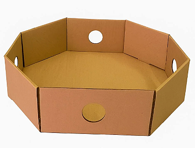 Caixa Hexagonal De Papelão Para Gatos